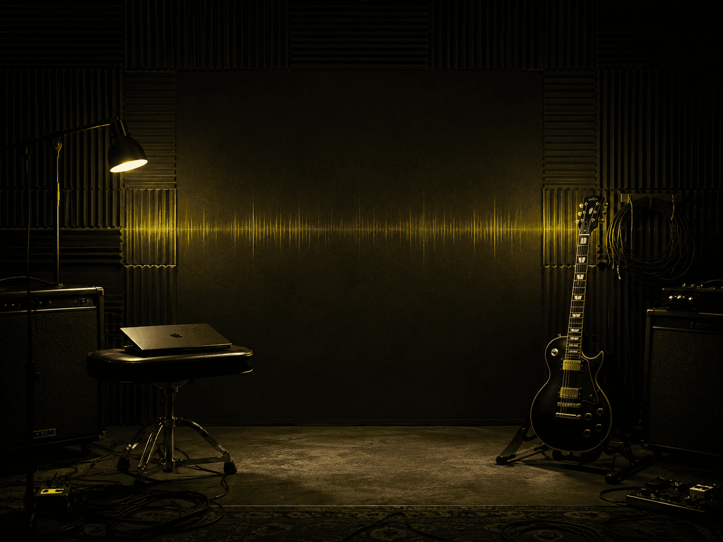 Isolator branding applied in a rehearsal room.